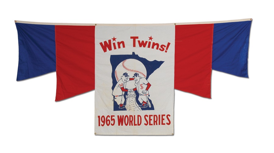 Baseball Memorabilia - 1965 Minnesota Twins World Series Banner
