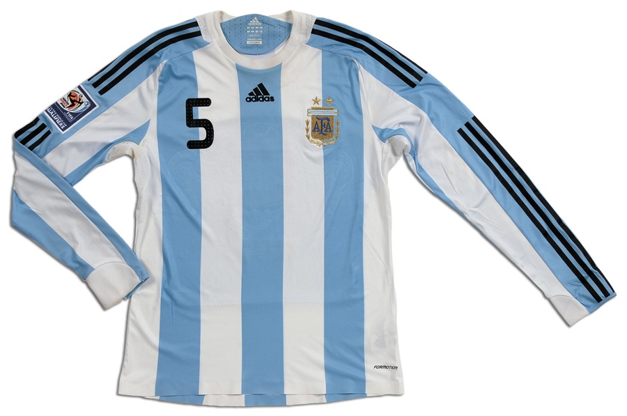 Fernando Gago Game Used Jersey Argentina Vs Colombia