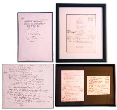 KISS - 1970's-90's Gene Simmons Handwritten Lyrics1970's-90's