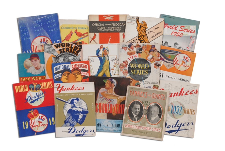 Baseball Memorabilia - 1923-1953 World Series Program Collection (16)