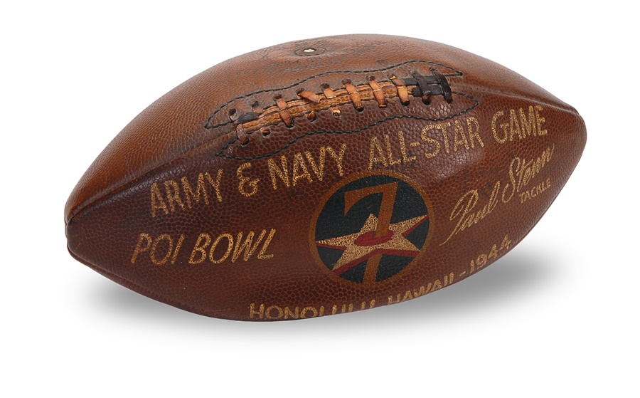 1944 Poi Bowl Army-Navy Painted Football