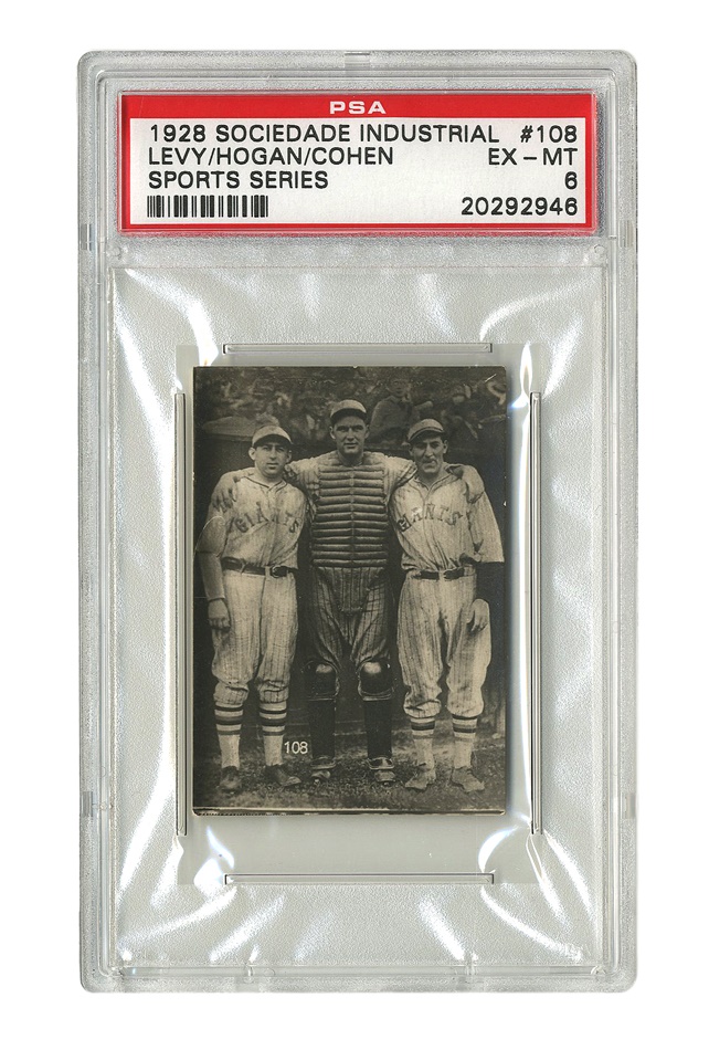 Sports and Non Sports Cards - 1928 Sociedade Industrial Levy/Hogan/Cohen (PSA EX-MT 6)