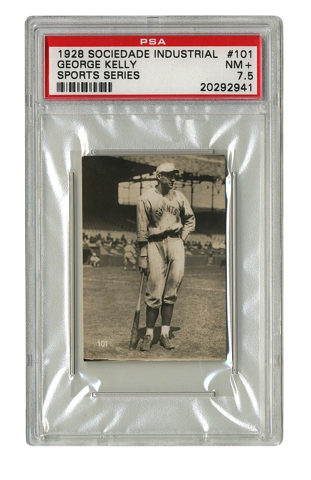 Sports and Non Sports Cards - 1928 Sociedade Industrial George Kelly (PSA NM+ 7.5)