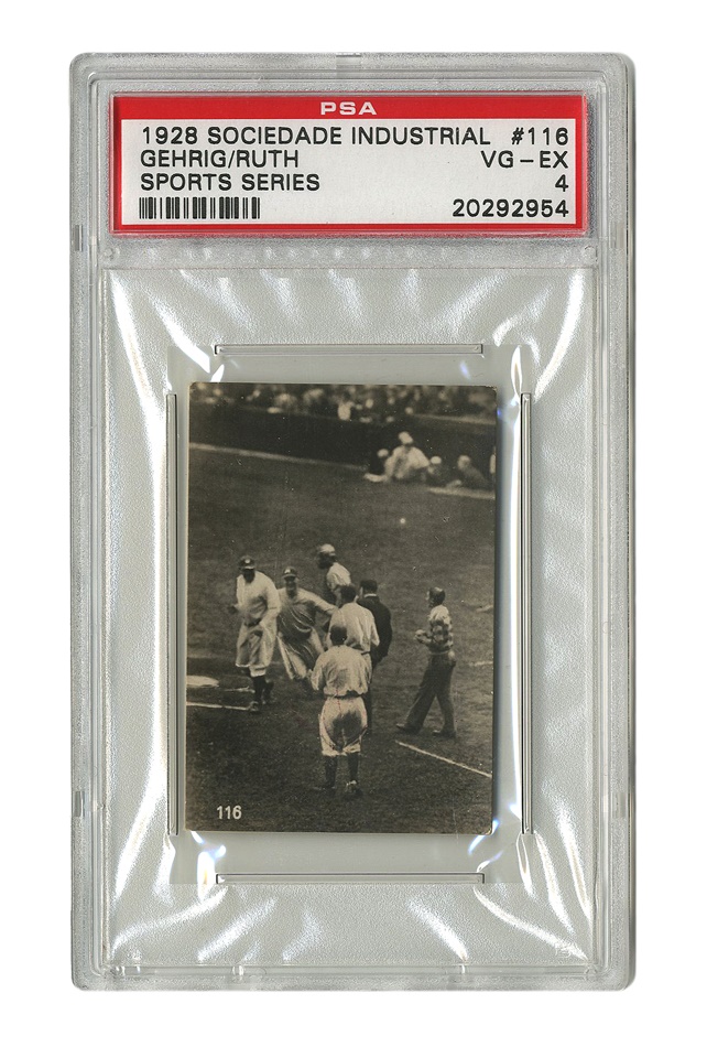 Sports and Non Sports Cards - 1928 Sociedade Industrial Gehrig/Ruth (PSA VG-EX 4)