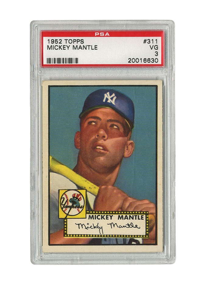 Sports and Non Sports Cards - 1952 Topps Mickey Mantle (PSA 3 VG)