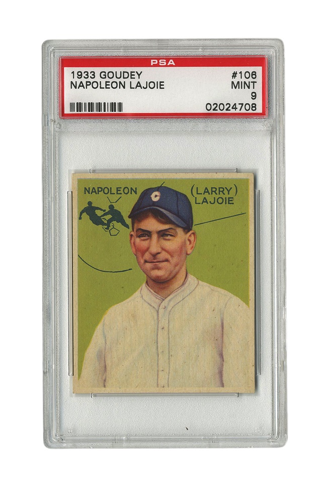 Sports and Non Sports Cards - 1933 Goudey Napoleon Lajoie (PSA 9 MINT)