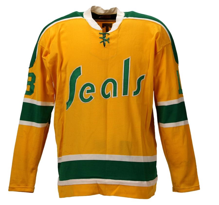 Hockey - 1971-72 Bobby Sheehan & 1972-73 Greg Croteau California Golden Seals Game Worn Jersey (2)
