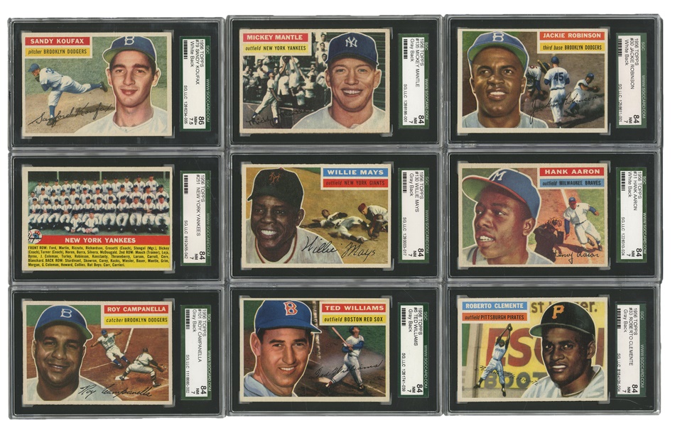 Sports and Non Sports Cards - 1956 Topps Baseball Set Super High Grade