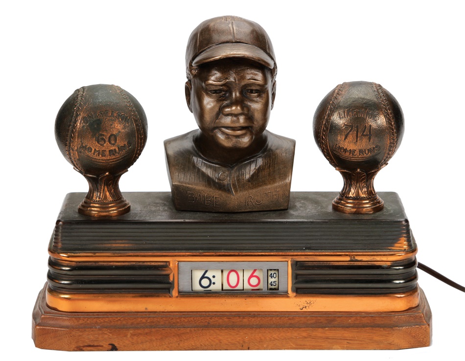 Ruth and Gehrig - 1940s Babe Ruth Clock