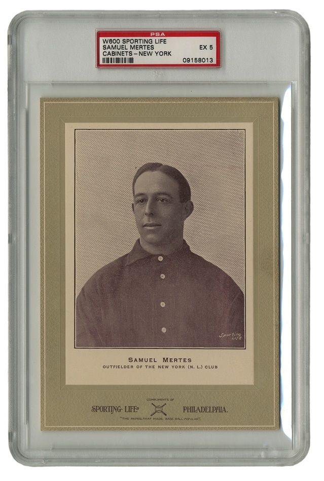 Sports and Non Sports Cards - 1902-11 W600 Sporting Life Cabinets Samuel Mertes (PSA 5 EX)