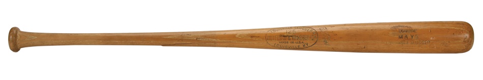 Baseball Equipment - 1965-68 Willie Mays Game Used Signed Bat