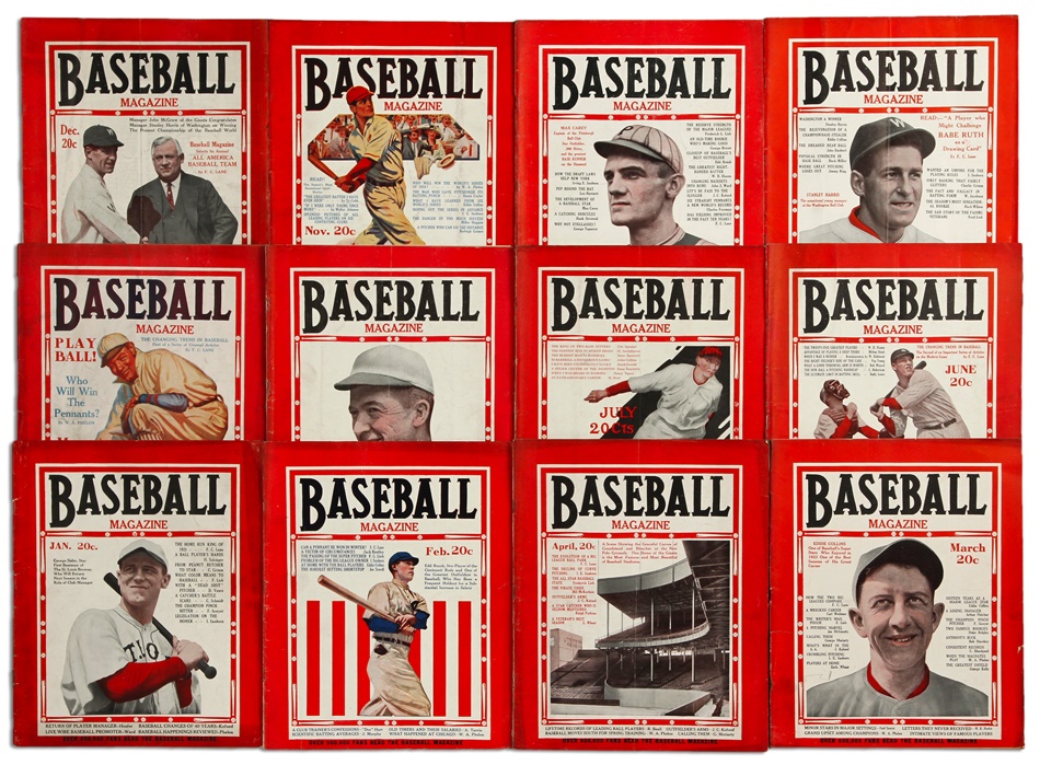 Baseball Memorabilia - 1924 Baseball Magazine Complete Year (12 issues)