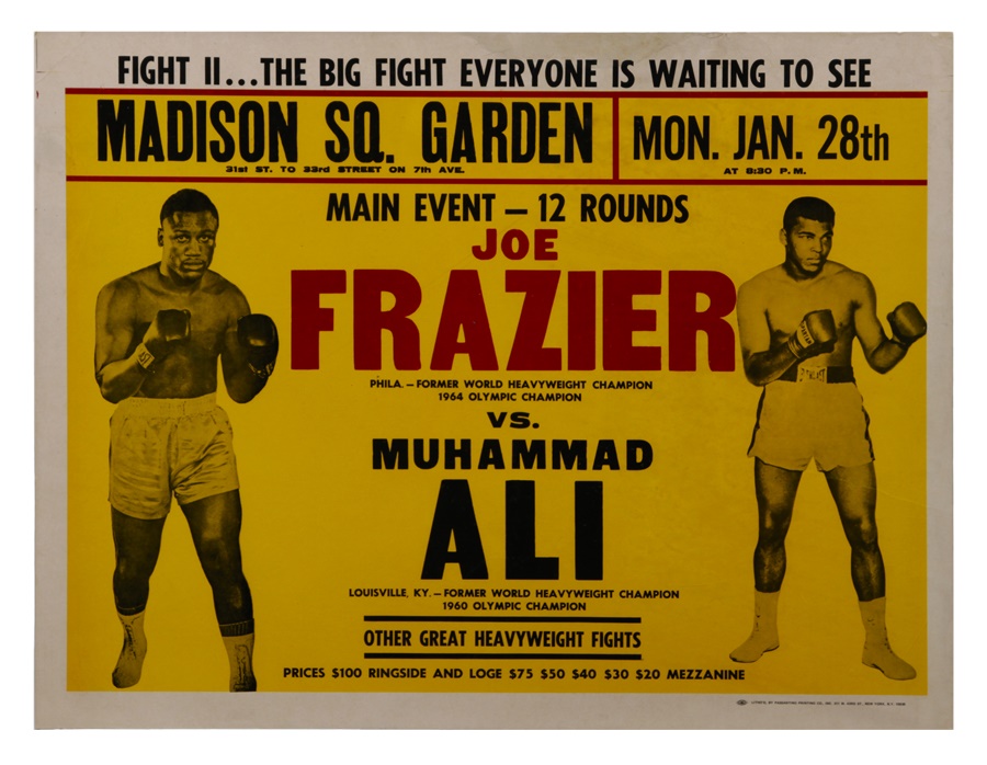 - Muhammad Ali vs. Joe Frazier II On-Site Poster