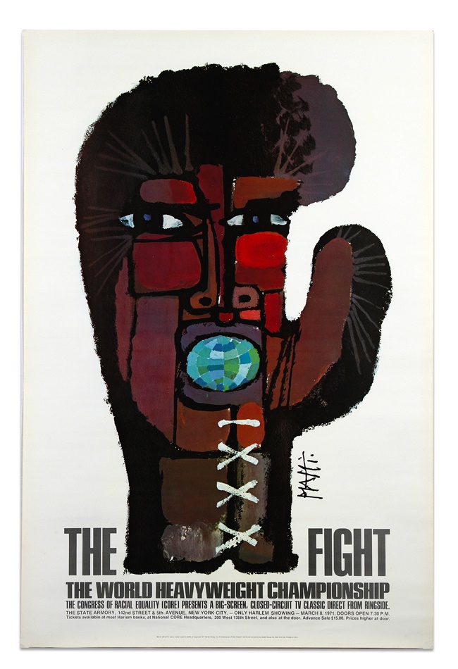 Muhammad Ali & Boxing - Rare Muhammad Ali-Joe Frazier 1971 "Harlem" Poster