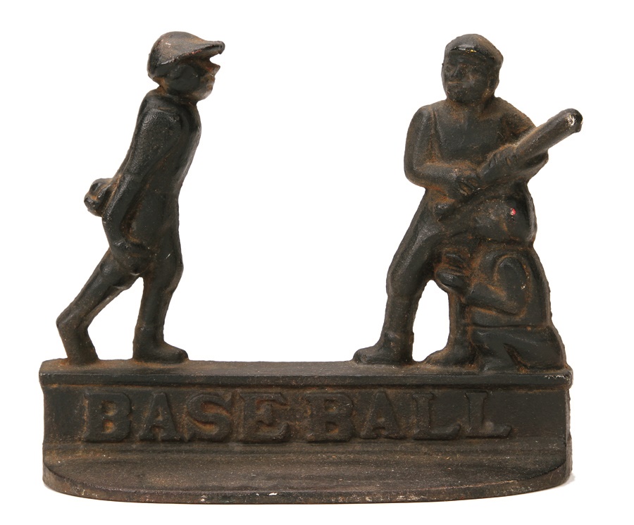 The Mike Brown Collection - Extremely Rare Darktown Battery "Base Ball" Doorstop