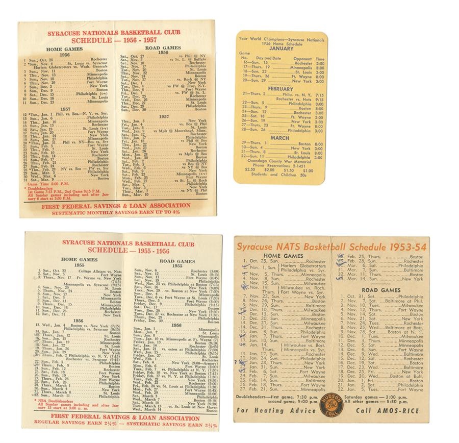 World Champion 1950s Syracuse Nationals Schedules (4)