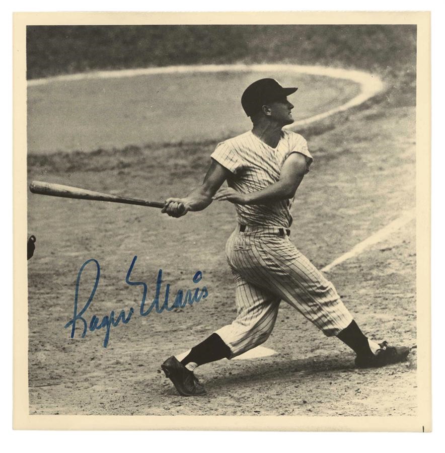 Baseball Autographs - Roger Maris Signed 61st Home Run Photo