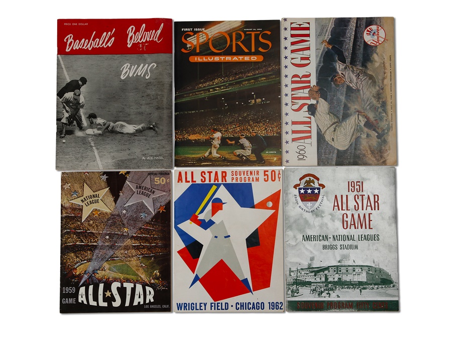 Baseball Memorabilia - Publication and Ticket Collection including All Star Game