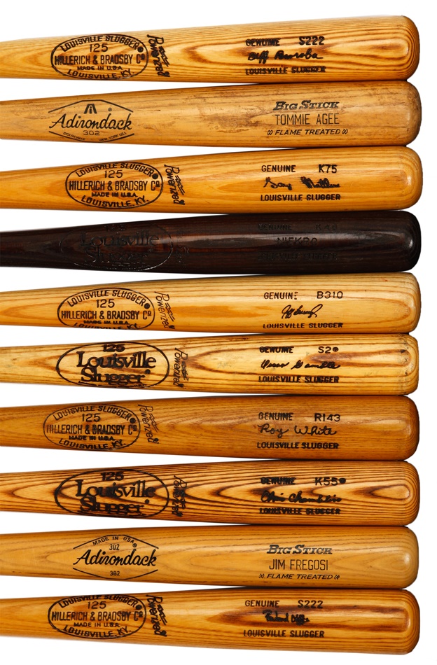 Baseball Equipment - Game-Used Bat Collection Including Phil Niekro and late 1970's Yankees