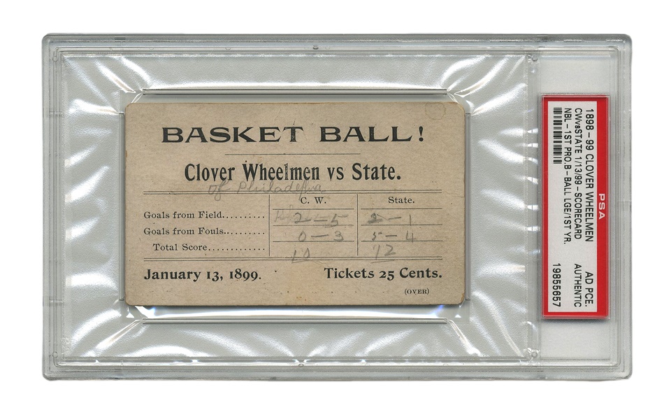 First Professional Basketball Ticket/Program