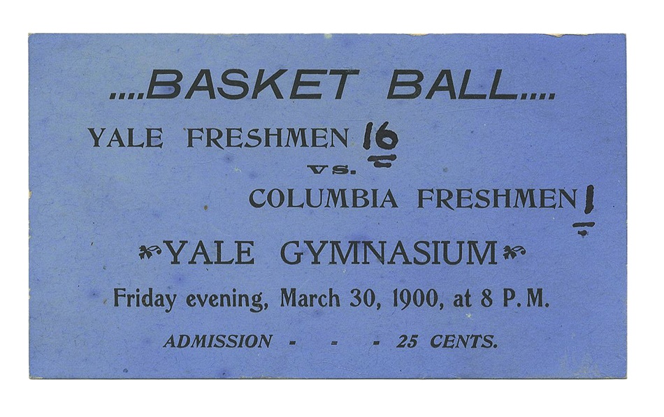 1900 Yale vs. Columbia Freshman Basketball Ticket