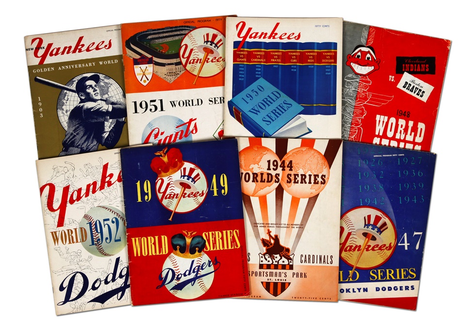 Baseball Memorabilia - 1940's-50's World Series Programs (8)