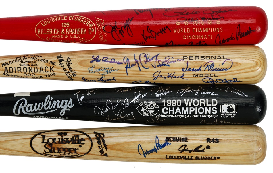 Baseball Autographs - Cincinnati Red Signed Bats and More (5)