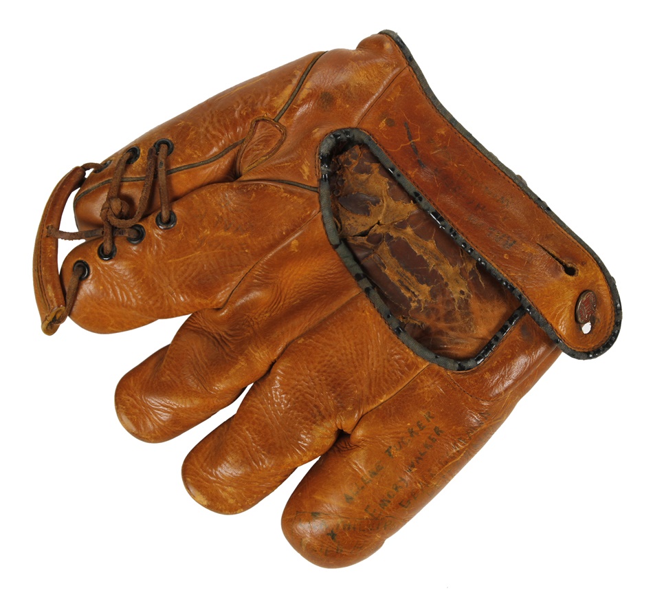 Ruth and Gehrig - Babe Ruth Spalding Store Model Baseball Glove