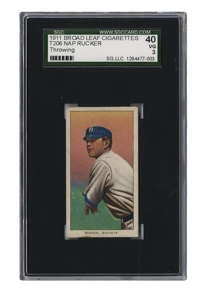 Sports and Non Sports Cards - Very Rare T206 Nap Rucker With Broadleaf 460 Back