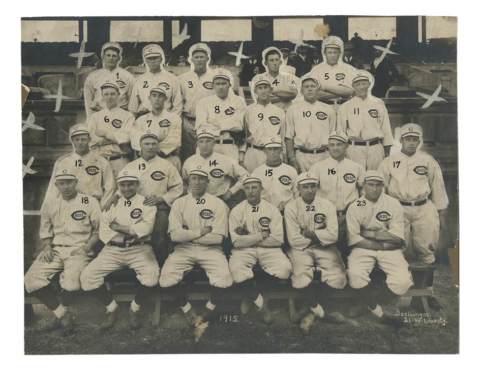 Baseball Memorabilia - Cincinnati Reds 1915 Mounted Photograph