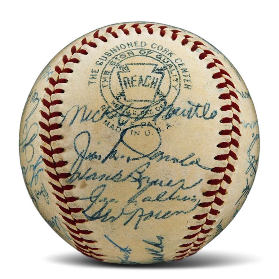 NY Yankees, Giants & Mets - Near Mint 1954 New York Yankees Team-Signed Baseball