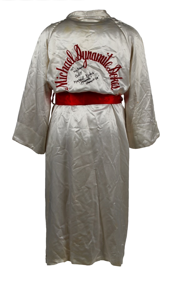 1990 Michael Dokes Signed Fight-Worn Robe