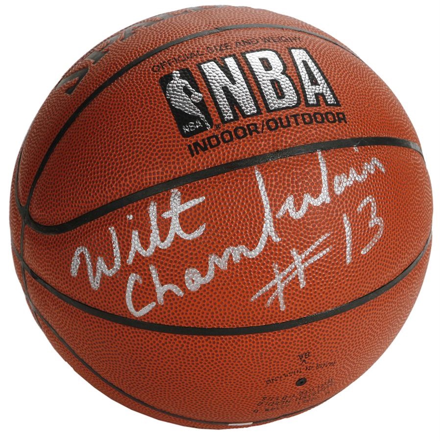 - Wilt Chamberlain Signed Full Size Basketball