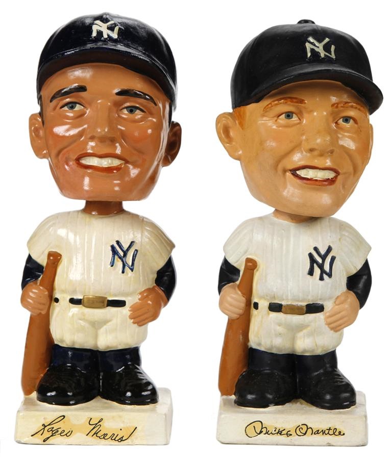 Mantle and Maris - Mickey Mantle And Roger Maris Bobbing Head Dolls