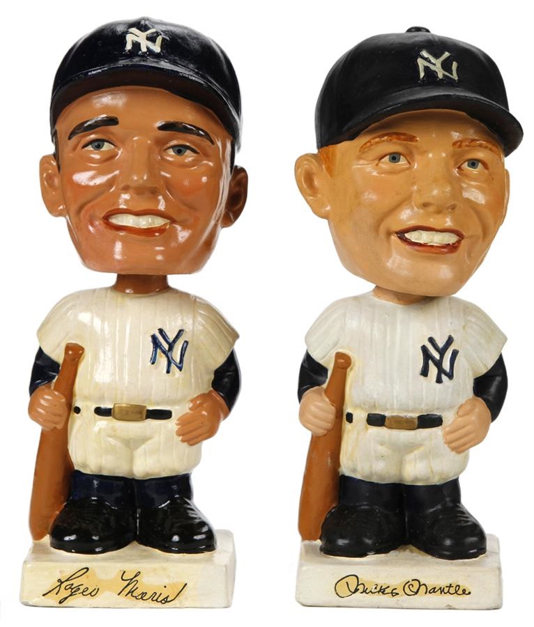 Mickey Mantle And Roger Maris Bobbing Head Dolls