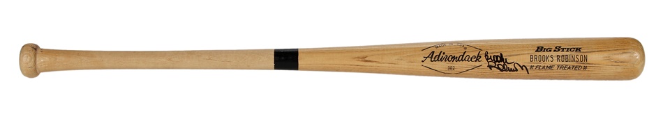 Baseball Equipment - Brooks Robinson Signed Game Used Bat