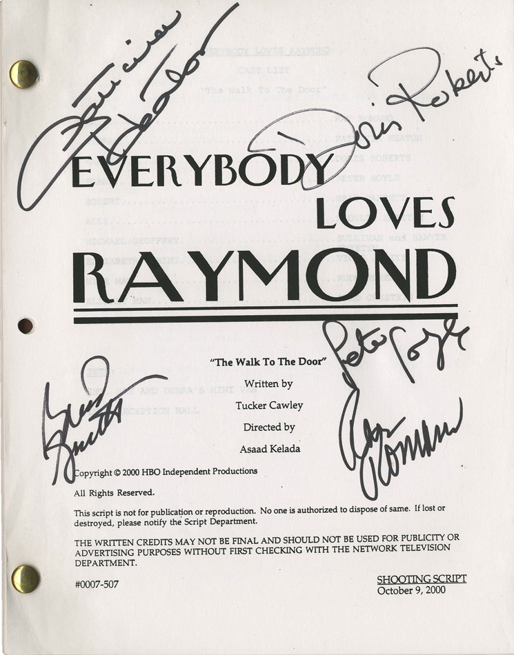 Rock And Pop Culture - Everybody Loves Raymond Cast Signed Script