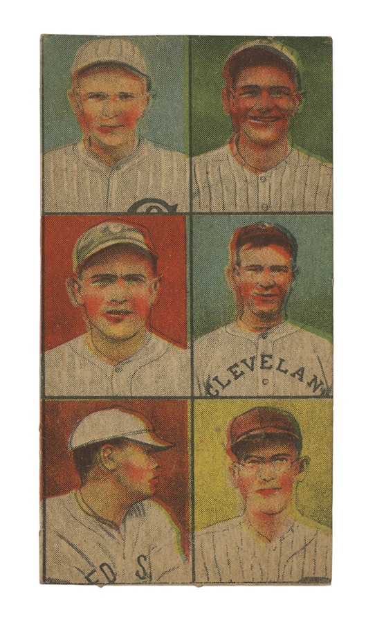 Sports and Non Sports Cards - W-UNC Uncatologged Strip Card Panel Featuring Babe Ruth In A Red Sox Uniform