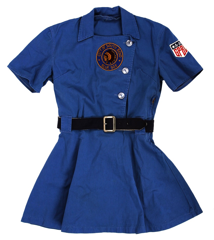 Baseball Equipment - South Bend Blue Sox Womens Baseball Uniform From A League Of Their Own