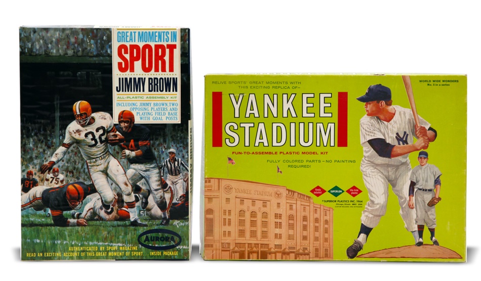 The Ike Kuhns Collection - 1964 Yankee Stadium & Jim Brown Model Kits (2)