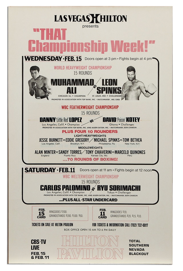 Muhammad Ali & Boxing - Ali-Spinks I On-Site Poster