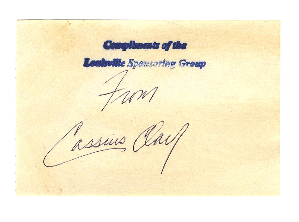 Cassius Clay Vintage Ink Signature