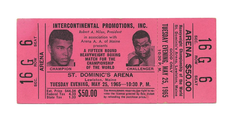 Muhammad Ali & Boxing - Ali - Liston II Full Ticket