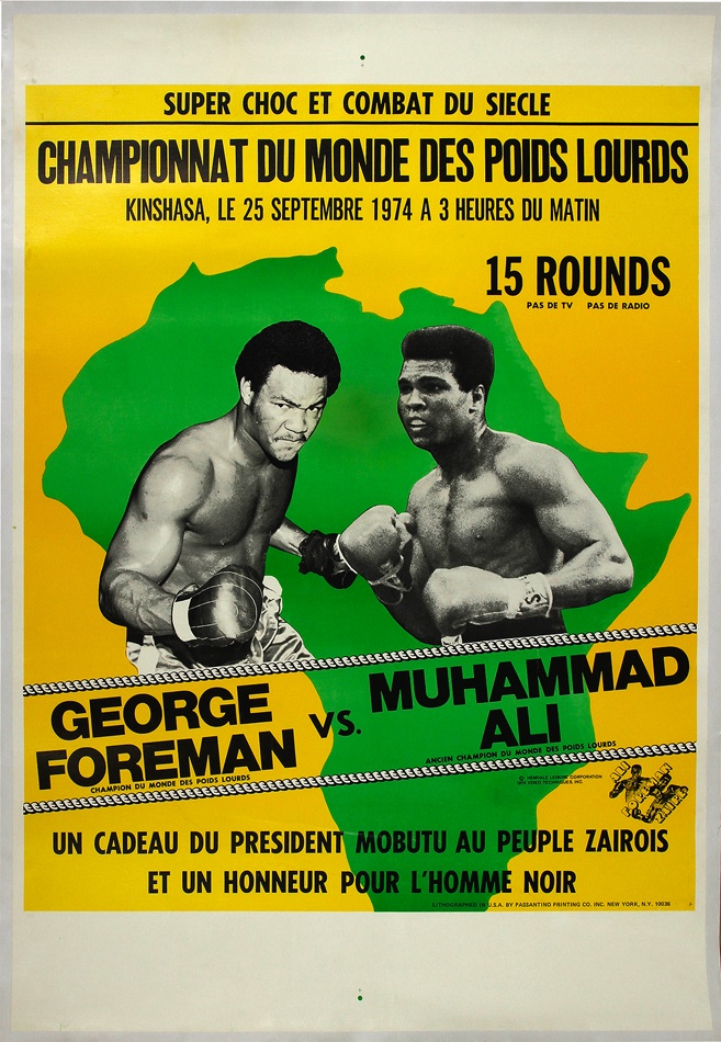 Muhammad Ali & Boxing - Ali - Foreman Large Closed Circuit Poster