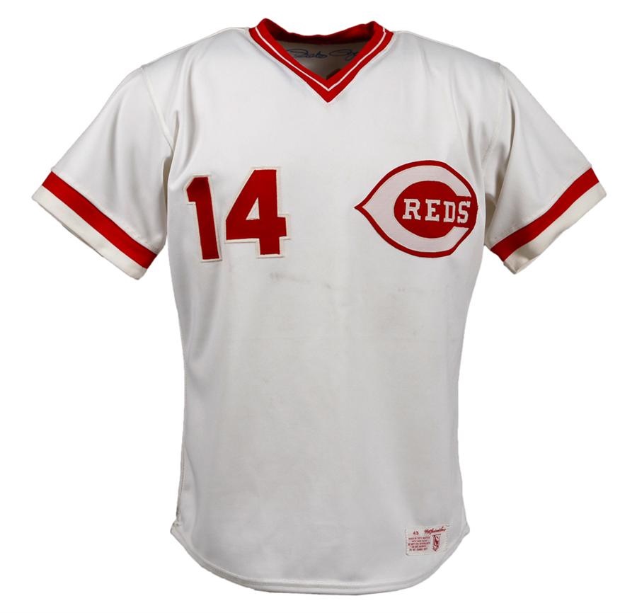 Baseball Equipment - Circa 1985 Pete Rose Signed Game Worn Jersey Ex-Halper