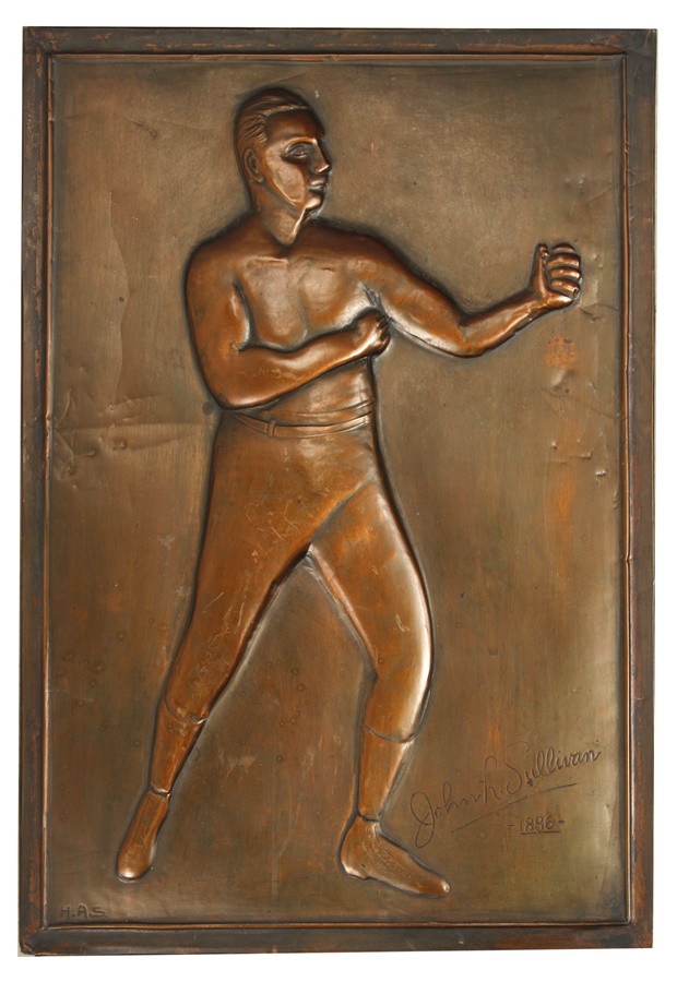 Muhammad Ali & Boxing - John L. Sullivan Copper Relief Display