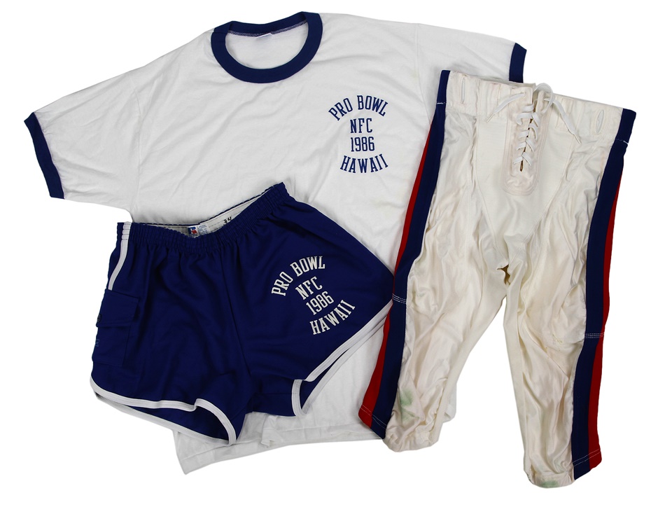 Football - 1986 Walter Payton Pro Bowl Shirt, Shorts and Game-Worn Pants