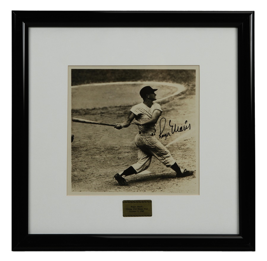Mantle and Maris - Roger Maris Signed 61st Home Run Photograph