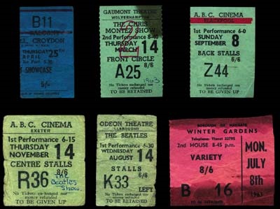 The Beatles - Eight Beatles UK Ticket Stubs from 1963