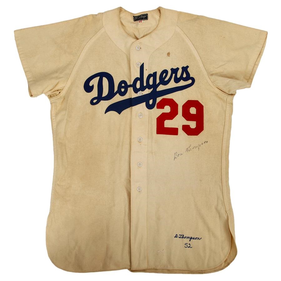 The Sal LaRocca Collection - 1952-53 Don Thompson Brooklyn Dodgers Game-Worn Jersey